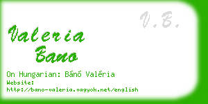 valeria bano business card