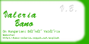 valeria bano business card